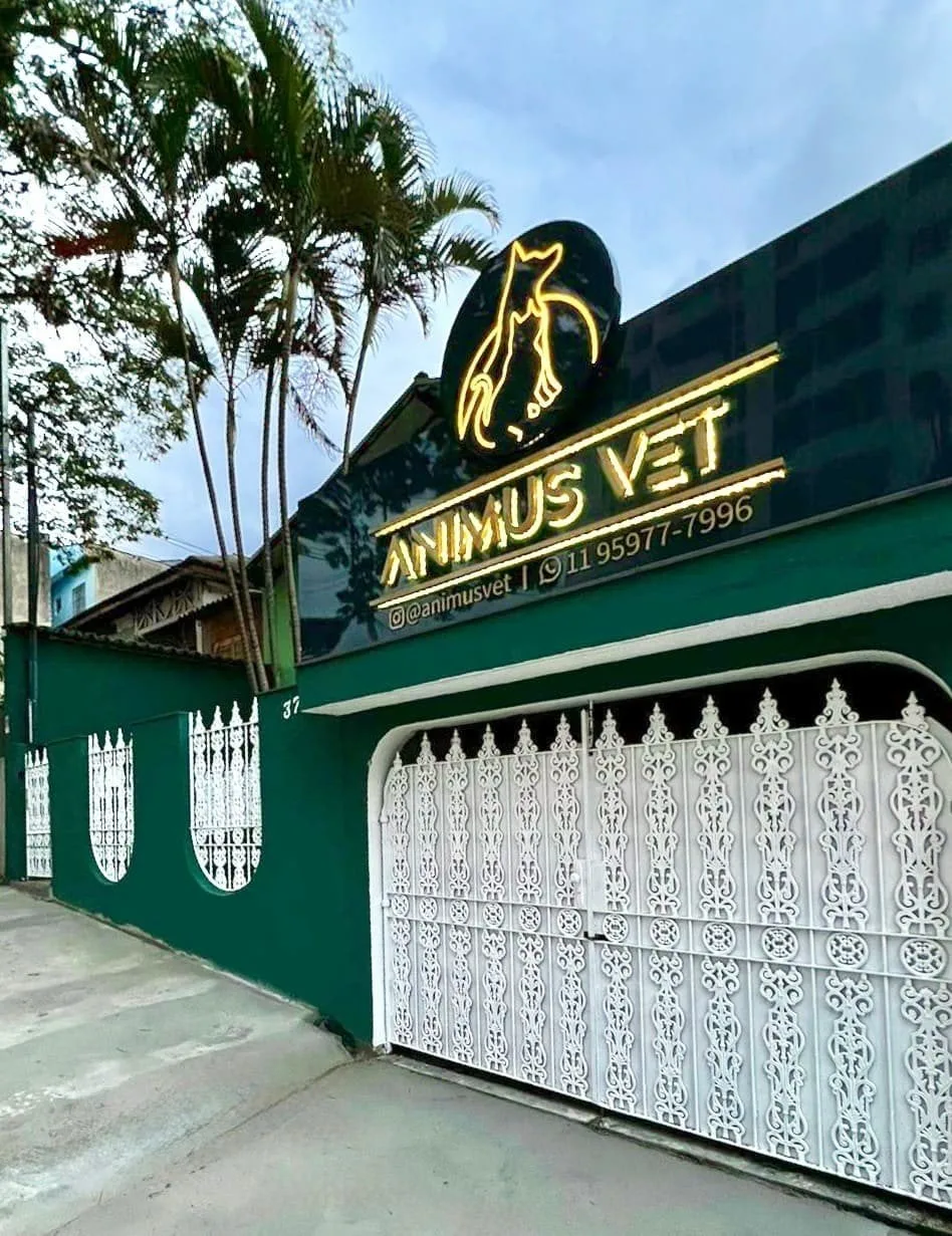 Fachada da Animus Vet na Rua Araguaia, 376, Santo André